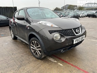 Location: Brentwood - 2013 NISSAN JUKE ACENTA PREMIUM DCI 5 Door Hatchback REG: PX13SBY, Keys: No, MOT Expiry date: 28/10/2025, 1461 Diesel, 6 Speed Manual Diesel, Former Keepers: 5