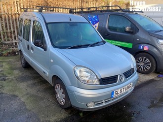NOTE: ATF Registered Buyers ONLY - Location: Hayes - 2007 RENAULT KANGOO EXPRESSION AUTO MPV REG: SL57UKG, Keys: No, MOT Expiry date: 19/06/2026, 1598 Petrol, 4 Speed Auto Petrol, Former Keepers: 7