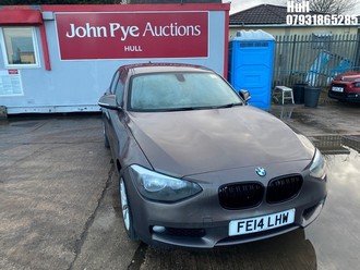 Location: Hull - 2014 BMW 116D SE 5 Door Hatchback REG: FE14LHW, Keys: No, MOT Expiry date: 15/01/2025, 1995 Diesel, 6 Speed Manual Diesel, Former Keepers: 4