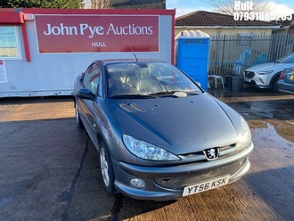 Location: Hull - 2006 PEUGEOT 206 ALLURE CC Coupe REG: YT56KSK, Keys: No, MOT Expiry date: 23/02/2026, 1587 Petrol, 5 Speed Manual Petrol, Former Keepers: 5