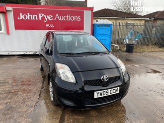 Location: Hull - 2009 TOYOTA YARIS T2 VVT-I 3 Door Hatchback REG: YW09CCN, Keys: No, MOT Expiry date: 28/09/2021, 998 Petrol,, Former Keepers: 2