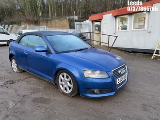Location: Leeds - 2009 AUDI A3 101 MPI Convertible REG: SJ09XRG, Keys: No, MOT Expiry date: 22-10-2025, 1595 Petrol, 5 Speed Manual Petrol, Former Keepers: 4