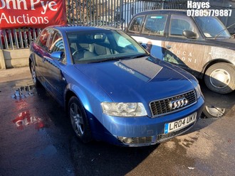Location: Hayes - 2004 AUDI A4 FSI SE 4 Door Saloon REG: LR04UKV, Keys: No, MOT Expiry date: 10/04/2026, 1984 Petrol, Variable Speed Auto Petrol, Former Keepers: 2