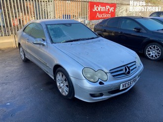 Location: Hayes - 2005 MERCEDES CLK220 CDI ELEGANCE Coupe REG: VE55PXA, Keys: No, MOT Expiry date: 22/10/2024, 2148 Diesel, 5 Speed Manual Diesel, Former Keepers: 3