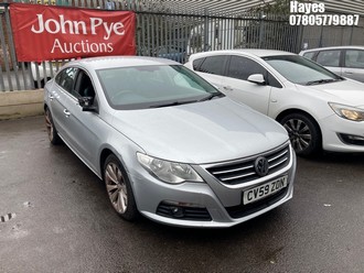 Location: Hayes - 2009 VOLKSWAGEN PASSAT CC TDI 140 DSG Coupe REG: CV59ZDN, Keys: No, MOT Expiry date: 14/05/2026, 1968 Diesel, 6 Speed Semi Auto Diesel, Former Keepers: 6