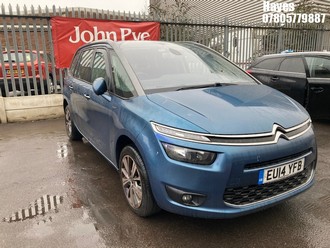 Location: Hayes - 2014 CITROEN C4 GR PICASSO EXC AIR EHD MPV REG: EU14YFB, Keys: No, MOT Expiry date: 17/07/2025, 1560 Diesel, 6 Speed Semi Auto Diesel, Former Keepers: 7