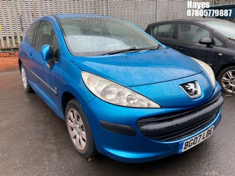 Location: Hayes - 2007 PEUGEOT 207 S 3 Door Hatchback REG: BG07LBE, Keys: No, MOT Expiry date: 23/06/2025, 1360 Petrol, 5 Speed Manual Petrol, Former Keepers: 5