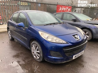 Location: Hayes - 2010 PEUGEOT 207 S S-A 5 Door Hatchback REG: WG10FXV, Keys: No, MOT Expiry date: 19/04/2025, 1360 Petrol, 5 Speed Semi Auto Petrol, Former Keepers: 8