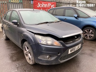 Location: Hayes - 2010 FORD FOCUS ZETEC 100 5 Door Hatchback REG: WR10JJU, Keys: No, MOT Expiry date: 02/07/2025, 1596 Petrol, 5 Speed Manual Petrol, Former Keepers: 7