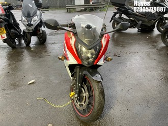Location: Hayes - 2016 HONDA CBR 650 FA-E Motorcycle REG: EO16ZGA, Keys: No, MOT Expiry date: 13/08/2026, 649 Petrol, MANUAL, Former Keepers: 5