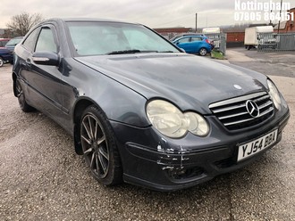 Location: Nottingham - 2004 MERCEDES C180 KOMPRESSOR SE AUTO COUPE REG: YJ54BBA, 1796cc PETROL, 5 SPEED AUTO PETROL, Former Keepers: 7, Keys: Yes, MOT Expiry date: 24/10/2025