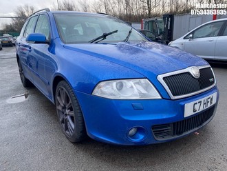 Location: Manchester - 2008 SKODA OCTAVIA VRS Estate REG: C7HFW, 1984 Petrol, 6 Speed Manual Petrol, Former Keepers: 8, Keys: No, MOT Expiry date: 12/02/2026