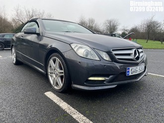 Location: Birmingham - 2012 MERCEDES BENZ E250 SPT CDI BLUEEFFI-CY A CONVERTIBLE REG: GIG5302, 2143CC DIESEL, 7 SPEED AUTO, Former Keepers: 4, Keys: Yes, MOT Expiry date: 16/08/2021