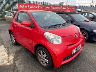 Location: BELVEDERE - 2013 TOYOTA Q VVT-I 3 Door Hatchback REG: FJ63OXT, 998 PETROL, 5 Speed Manual Petrol, Former Keepers: 4, Keys: No, MOT: Expiry date27/08/2025