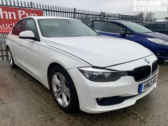 Location: BELVEDERE - 2012 BMW 320D EFFICIENTDYNAMICS 4 Door Saloon REG: HN12WDL, 1995cc Diesel, 6 Speed Manual Diesel, Former Keepers: 1, Keys: No, MOT: Expiry date04.05.2026