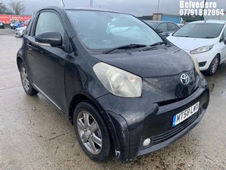 Location: Belvedere - 2009 TOYOTA IQ2 VVT-I 3 Door Hatchback REG: MT58LWX, 998cc Petrol, 5 Speed Manual Petrol, Former Keepers: 6, Keys: Yes, MOT Expiry date: 16.12.2026