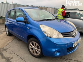 Location: Belvedere - 2009 NISSAN NOTE ACENTA MPV REG: GV09EUR, Keys: No, MOT Expiry date: 06/03/2026, 1386 Petrol, 5 Speed Manual Petrol, Former Keepers: 2