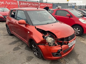 Location: Belvedere - 2008 SUZUKI SWIFT GLX 5DR 5 Door Hatchback REG: ND58DTZ, Keys: No, MOT Expiry date: 29/12/2025, 1490 Petrol, 5 Speed Manual Petrol, Former Keepers: 6