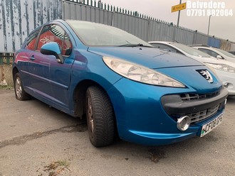 Location: Belvedere - 2008 PEUGEOT 207 SPORT 3 Door Hatchback REG: CF08GFG, Keys: No, MOT Expiry date: 03/07/2026, 1397 Petrol, 5 Speed Manual Petrol, Former Keepers: 9