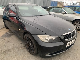 Location: Belvedere - 2007 BMW 320D ES 4 Door Saloon REG: YL07LSZ, Keys: No, MOT Expiry date: 12/02/2026, 1995 Diesel, 6 Speed Manual Diesel, Former Keepers: 8