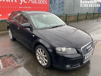 Location: Belvedere - 2005 AUDI A3 SPORT FSI AUTO 5 Door Hatchback REG: RY05WBM, Keys: No, MOT Expiry date: 16/10/2025, 1984 Petrol, 6 Speed Auto Petrol, Former Keepers: 12