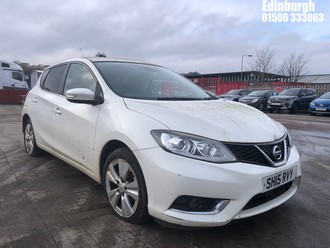 Location: Edinburgh - 2015 NISSAN PULSAR N-TEC DIG-T 5 Door Hatchback REG: SH15RVY, Keys: No, MOT Expiry date: 20/11/2024, 1198 Petrol, 6 Speed Manual Petrol, Former Keepers: 3
