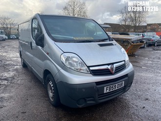 Location: MITCHAM - 2010 VAUXHALL VIVARO 2900 CDTI LWB Panel Van REG: FD59OXR, 1995cc Diesel, 6 Speed Manual Diesel, Former Keepers: 7, Keys: No, MOT: Expiry date07/03/2022