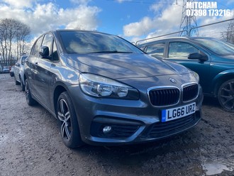 Location: Mitcham - 2016 BMW 216D SPORT AUTO 5 Door Hatchback REG: LG66URZ, Keys: No, MOT Expiry date: 02/03/2024, 1496 Diesel, 6 Speed Auto Diesel, Former Keepers: 5