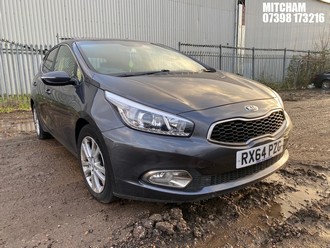 Location: Mitcham - 2014 KIA CEED 3 S-A 5 Door Hatchback REG: RX64PZG, Keys: No, MOT Expiry date: 27/09/2025, 1591 Petrol, 6 Speed Semi Auto Petrol, Former Keepers: 7
