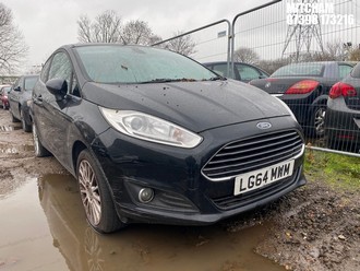 Location: Mitcham - 2014 FORD FIESTA TITANIUM TDCI 3 Door Hatchback REG: LG64MWM, Keys: No, MOT Expiry date: 23/03/2025, 1499 Diesel, 5 Speed Manual Diesel, Former Keepers: 3