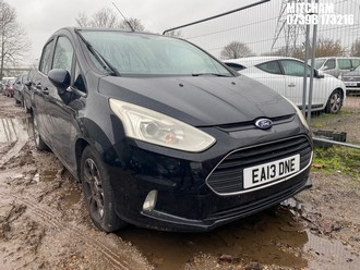Location: Mitcham - 2013 FORD B-MAX ZETEC MPV REG: EA13DNE, Keys: No, MOT Expiry date: 29/04/2026, 1388 Petrol, 5 Speed Manual Petrol, Former Keepers: 2