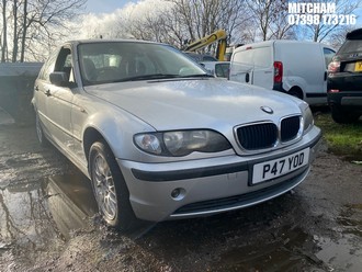 Location: Mitcham - 2002 BMW 318I SE 4 Door Saloon REG: P47YOD, Keys: No, MOT Expiry date: 08/11/2025, 1995 Petrol, 5 Speed Manual Petrol, Former Keepers: 7