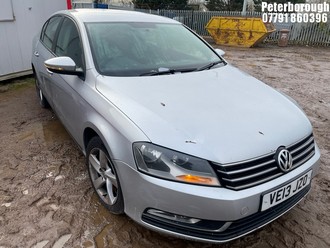 Location: Peterborough - 2013 VOLKSWAGEN PASSAT S BLUEMOTION TECH 4 Door Saloon REG: VE13JZO, Keys: No, MOT Expiry date: 30/09/2026, 1968 Diesel, 6 Speed Manual Diesel, Former Keepers: 5