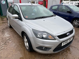 Location: Peterborough - 2010 FORD FOCUS ZETEC 125 5 Door Hatchback REG: FY10TDV, Keys: No, MOT Expiry date: 08/08/2024, 1798 Petrol, 5 Speed Manual Petrol, Former Keepers: 3
