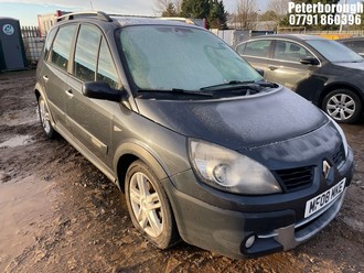 Location: Peterborough - 2008 RENAULT SCENIC CONQUEST DCI 130 MPV REG: MF08MKE, Keys: No, MOT Expiry date: 16/02/2026, 1870 Diesel, 6 Speed Manual Diesel, Former Keepers: 13