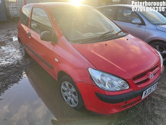 Location: Peterborough - 2007 HYUNDAI GETZ GSI 3 Door Hatchback REG: RJ57EPD, Keys: No, MOT Expiry date: 23/11/2025, 1086 Petrol, 5 Speed Manual Petrol, Former Keepers: 7