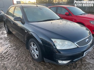Location: Peterborough - 2003 FORD MONDEO GHIA 5 Door Hatchback REG: AK53FZM, Keys: No, MOT Expiry date: 13/12/2025, 1999 Petrol, 5 Speed Manual Petrol, Former Keepers: 9