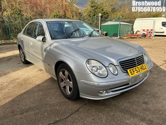 Location: Brentwood - 2003 MERCEDES E240 AVANTGARDE AUTO 4 Door Saloon REG: EF53HOJ, Keys: No, MOT Expiry date: 27/06/2026, 2597 Petrol, 5 Speed Auto Petrol, Former Keepers: 3