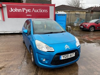 Location: Hull - 2010 CITROEN C3 VTR+ 5 Door Hatchback REG: YG10AUT, Keys: Yes, MOT Expiry date: 30/10/2025, 1360 Petrol, 5 Speed Manual Petrol, Former Keepers: 7