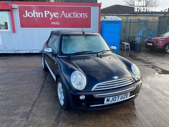 Location: Hull - 2007 MINI COOPER Convertible REG: MJ07UZE, Keys: No, MOT Expiry date: 23/02/2025, 1598 Petrol, 5 Speed Manual Petrol, Former Keepers: 6