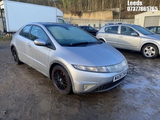 Location: Leeds - 2008 HONDA CIVIC ES I-VTEC 5 Door Hatchback REG: MA08CHH, Keys: No, MOT Expiry date: 20-05-2026, 1799 Petrol, 6 Speed Manual Petrol, Former Keepers: 8