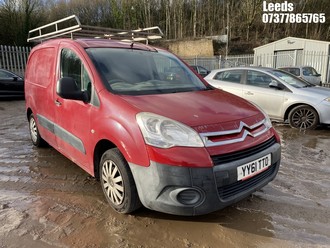 Location: Leeds - 2012 CITROEN BERLINGO 625 LX HDI Panel Van REG: YY61TTO, Keys: No, MOT Expiry date: 07-08-2026, 1560 Diesel, 5 Speed Manual Diesel, Former Keepers: 7