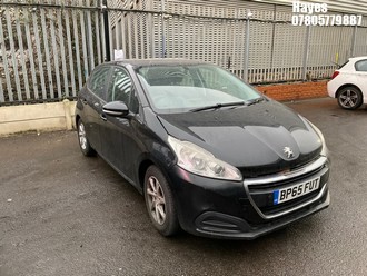Location: Hayes - 2015 PEUGEOT 208 ACTIVE 5 Door Hatchback REG: BP65FUT, Keys: No, MOT Expiry date: 11/02/2026, 1200 Petrol, 5 Speed Manual Petrol, Former Keepers: 5
