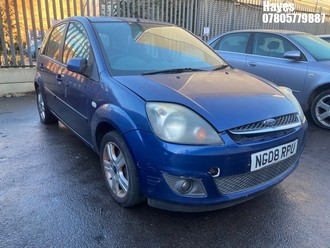 Location: Hayes - 2008 FORD FIESTA ZETEC CLIMATE 5 Door Hatchback REG: NG08RPU, Keys: No, MOT Expiry date: 28/11/2025, 1242 Petrol, 5 Speed Manual Petrol, Former Keepers: 5