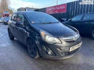 Location: Stapleford - 2013 VAUXHALL CORSA SXI AC 5 Door Hatchback REG: DS13VRW, Keys: Yes, MOT Expiry date: 01/10/2026, 1398 Petrol, 5 Speed Manual Petrol, Former Keepers: 3