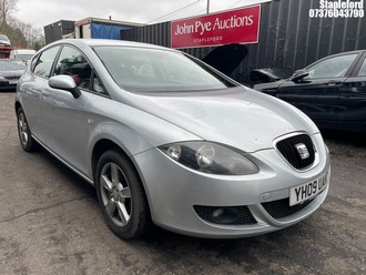 Location: Stapleford - 2009 SEAT LEON EMOCION 5 Door Hatchback REG: YH09UAK, Keys: Yes, MOT Expiry date: 27/04/2026, 1595 Petrol, 5 Speed Manual Petrol, Former Keepers: 6