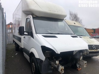 Location: Nottingham - 2013 MERCEDES-BENZ SPRINTER 313 CDI LUTON VAN REG: KV63BJU, 2143CC DIESEL, 6 SPEED MANUAL DIESEL, Former Keepers: 1, Keys: Yes, MOT Expiry date: 23/11/2023