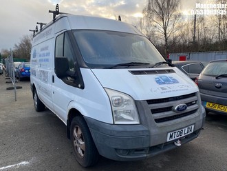 Location: Manchester - 2008 FORD TRANSIT 110 T350M FWD Panel Van REG: MT08LDA, 2198 Diesel, 5 Speed Manual Diesel, Former Keepers: 6, Keys: No, MOT Expiry date: 28/11/2025