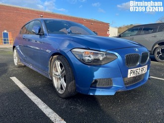 Location: Birmingham - 2012 BMW 118D M SPORT Diesel REG: PK62RFJ, 1995cc Diesel, 6 Speed Manual Diesel, Former Keepers: 2, Keys: No, MOT Expiry date: 01/06/2026