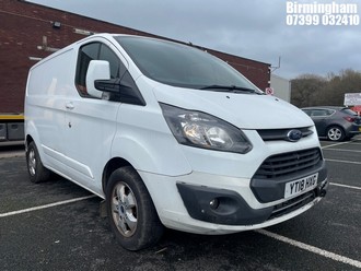 Location: Birmingham - 2018 FORD TRANSIT CUSTOM 290 PANEL VAN REG: YT18HXG, 1995CC DIESEL, 6 SPEED MANUAL DIESEL, Former Keepers: 5, Keys: Yes, MOT Expiry date: 21/03/2026